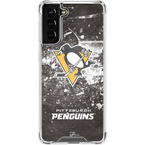 NHL Pittsburgh Penguins Frozen Galaxy S21 FE Clear Case